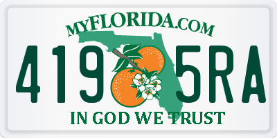 FL license plate 4195RA