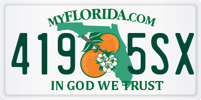 FL license plate 4195SX