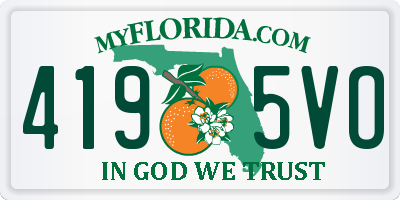 FL license plate 4195VO