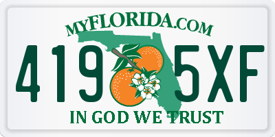 FL license plate 4195XF