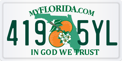 FL license plate 4195YL