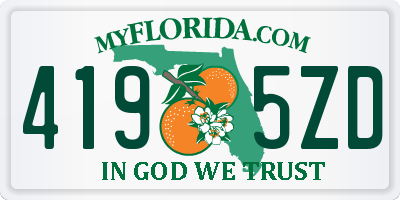 FL license plate 4195ZD