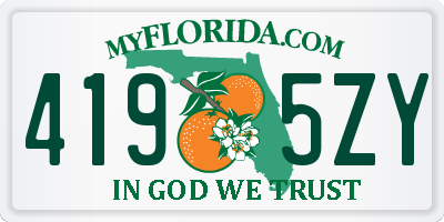 FL license plate 4195ZY