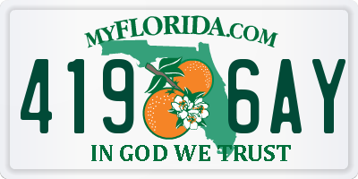 FL license plate 4196AY