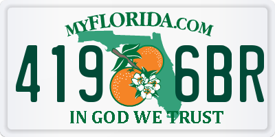FL license plate 4196BR