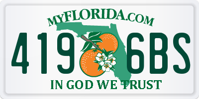 FL license plate 4196BS