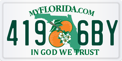 FL license plate 4196BY