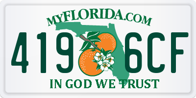 FL license plate 4196CF