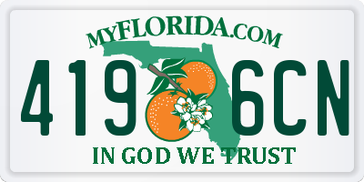 FL license plate 4196CN