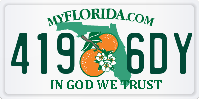 FL license plate 4196DY