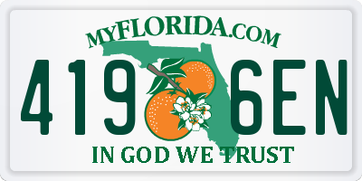 FL license plate 4196EN