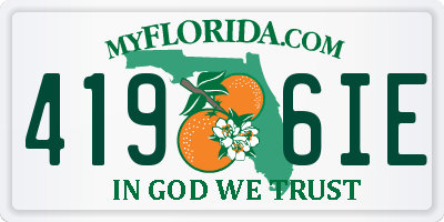 FL license plate 4196IE