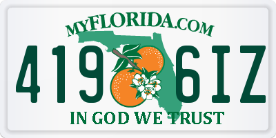 FL license plate 4196IZ