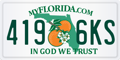FL license plate 4196KS