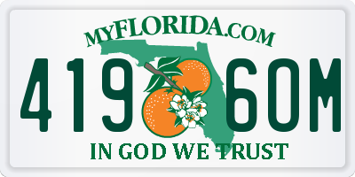 FL license plate 4196OM