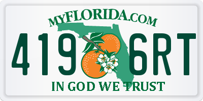 FL license plate 4196RT
