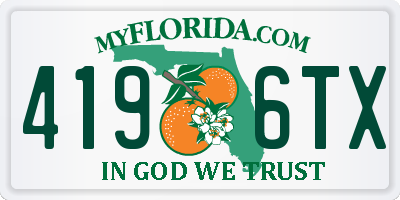 FL license plate 4196TX