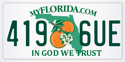 FL license plate 4196UE