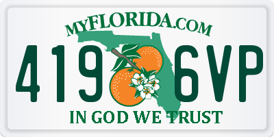 FL license plate 4196VP