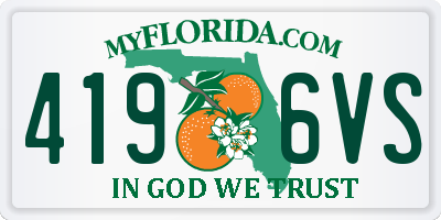 FL license plate 4196VS