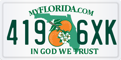 FL license plate 4196XK