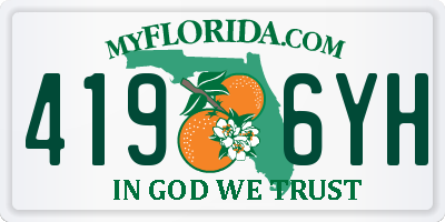 FL license plate 4196YH