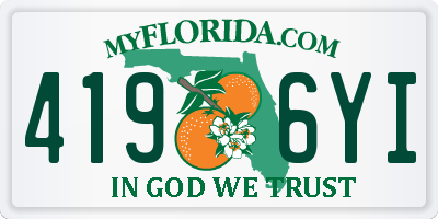 FL license plate 4196YI