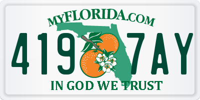 FL license plate 4197AY
