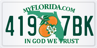 FL license plate 4197BK