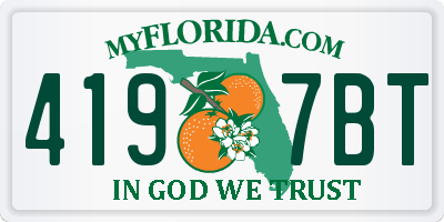 FL license plate 4197BT