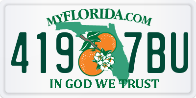 FL license plate 4197BU