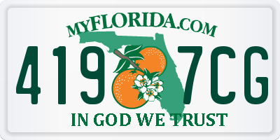 FL license plate 4197CG
