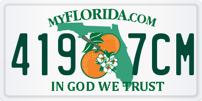 FL license plate 4197CM