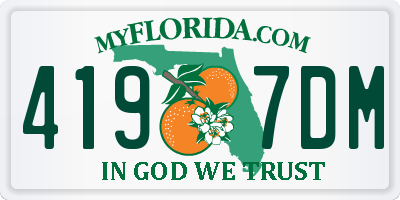 FL license plate 4197DM