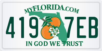 FL license plate 4197EB