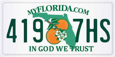 FL license plate 4197HS