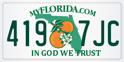 FL license plate 4197JC