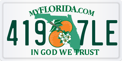 FL license plate 4197LE