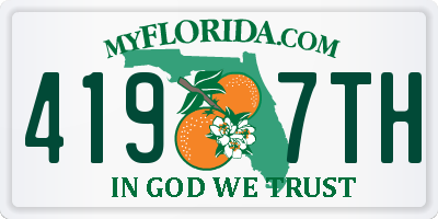 FL license plate 4197TH