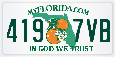 FL license plate 4197VB