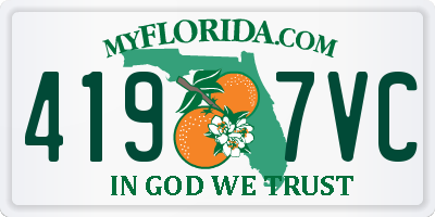FL license plate 4197VC