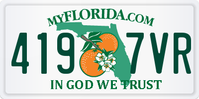 FL license plate 4197VR
