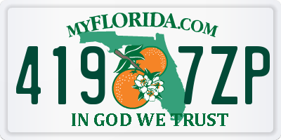 FL license plate 4197ZP