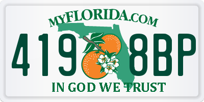 FL license plate 4198BP