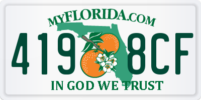 FL license plate 4198CF