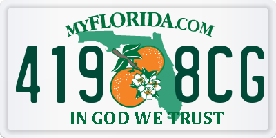 FL license plate 4198CG