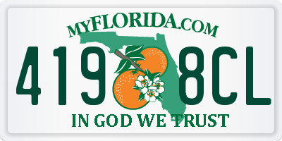FL license plate 4198CL