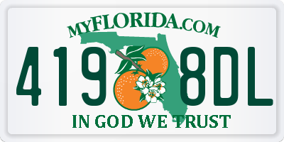 FL license plate 4198DL