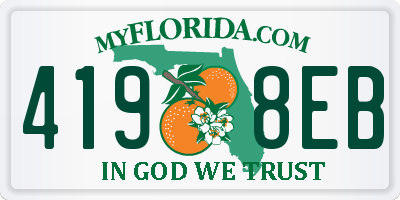 FL license plate 4198EB