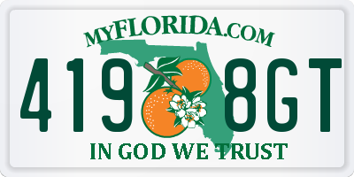 FL license plate 4198GT
